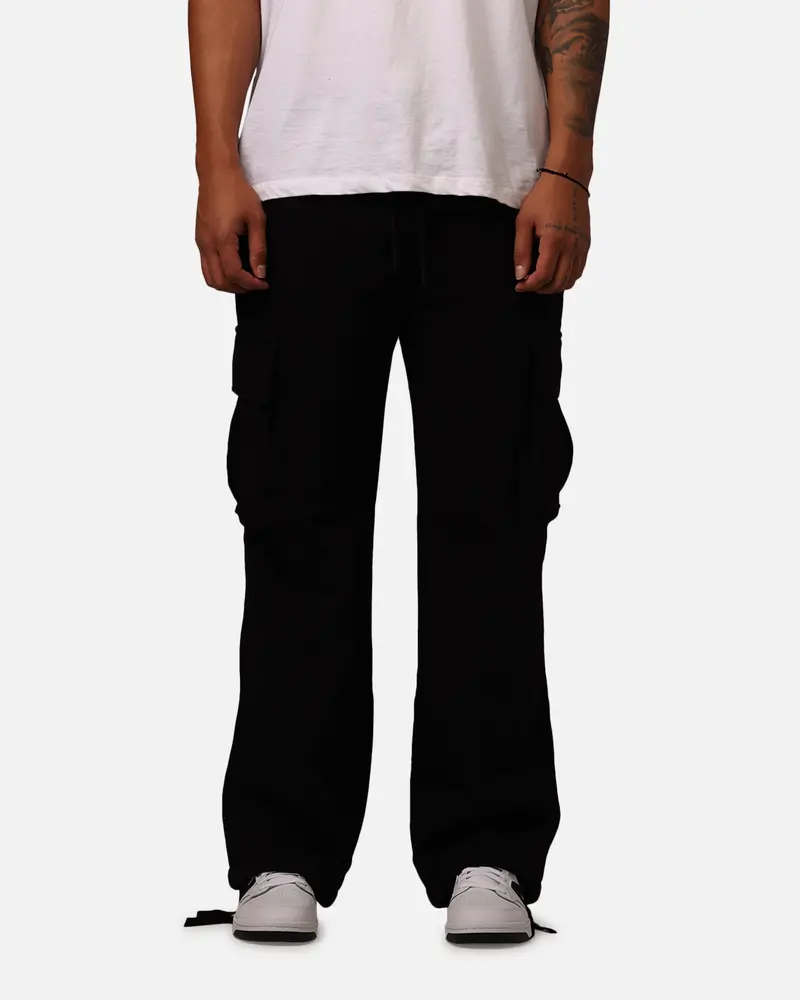 Carre Baggy Cargo Sweatpants Black 1