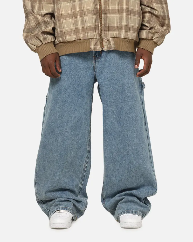 Carre Baggy Carpenter Jeans Mid Blue Denim 1