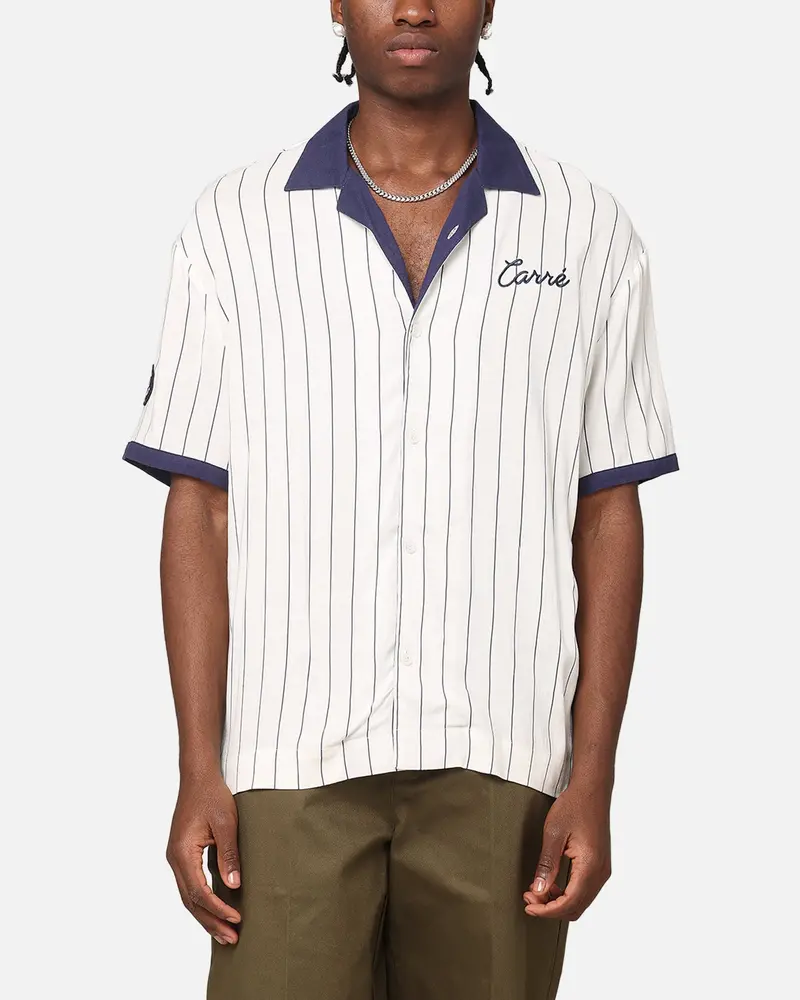 Carre Base Short Sleeve Button Up Shirt Off White 1