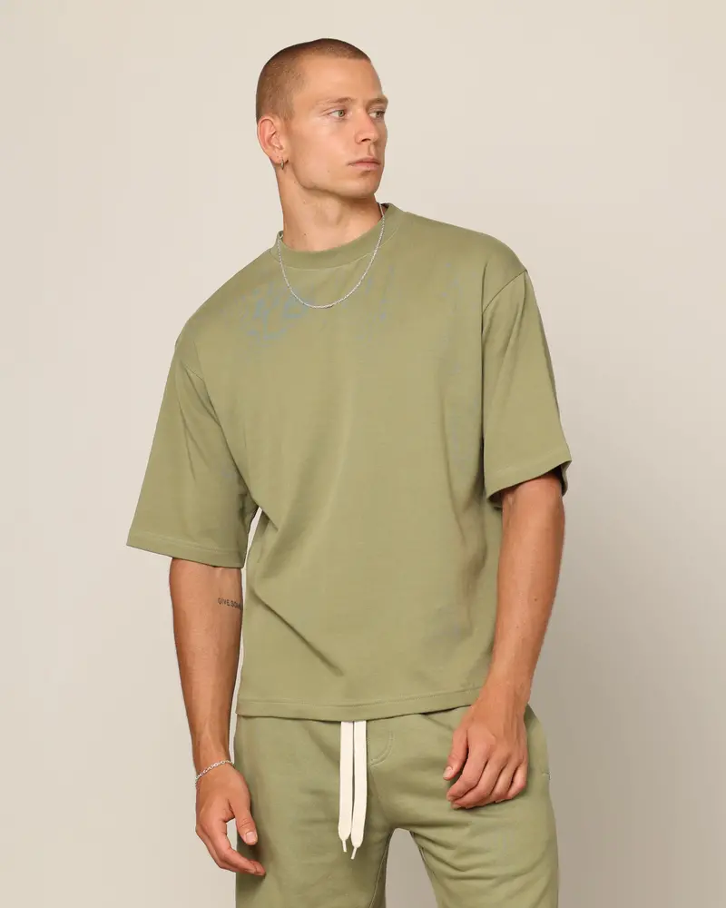 Carré Blanc Boxy T-Shirt Military 1
