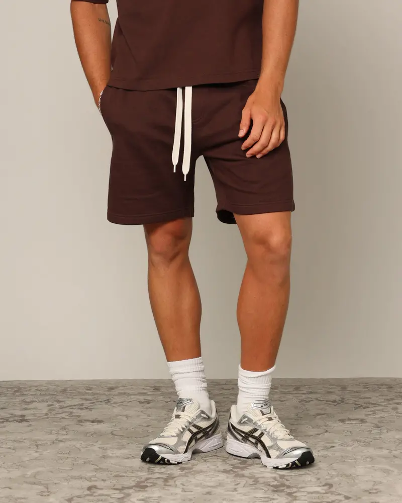 Carré Blanc Classic Sweat Shorts Brown 1