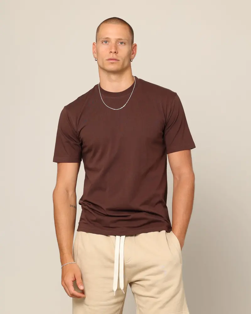 Carré Blanc Form T-Shirt Brown 1