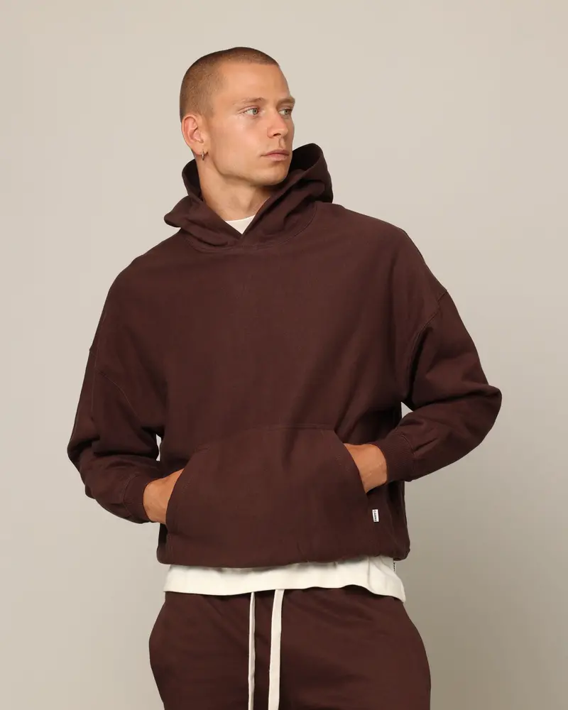 Carré Blanc Oversized Hoodie Brown 1