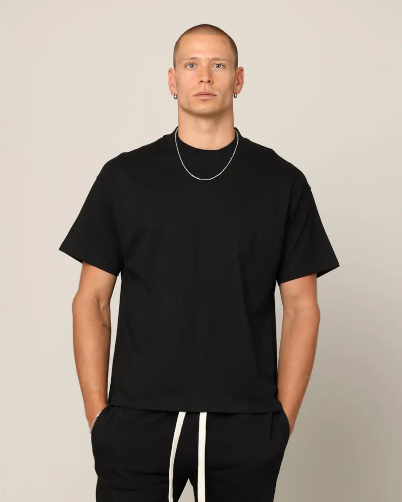 Carré Blanc T-Shirt Black 1