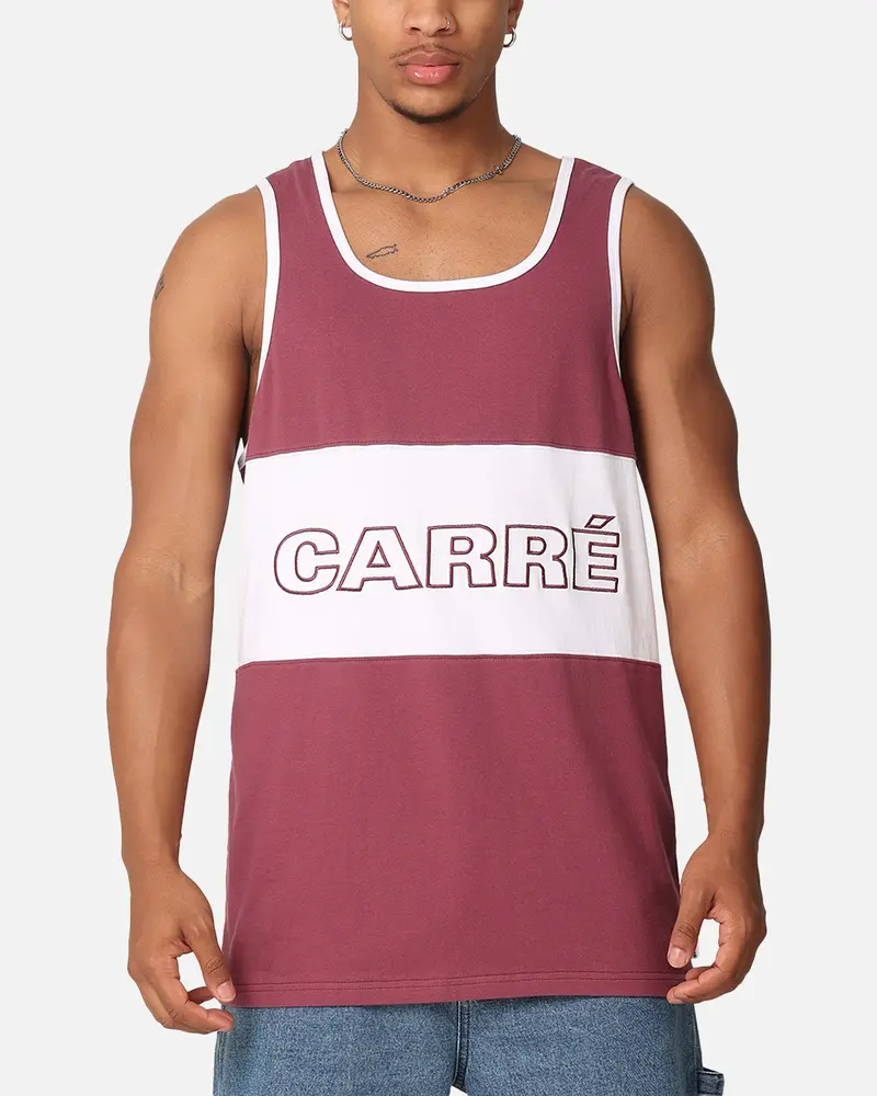 Carre Boost Panel Singlet Maroon 1