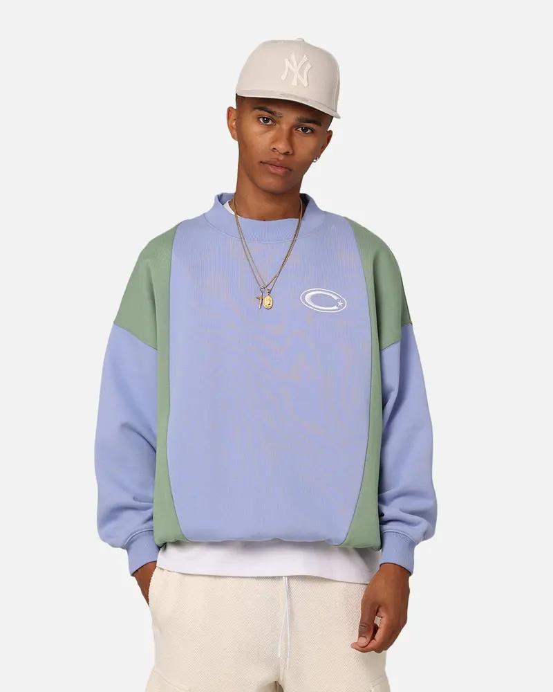 Carre C Star Panelled Crewneck Pale Blue 1