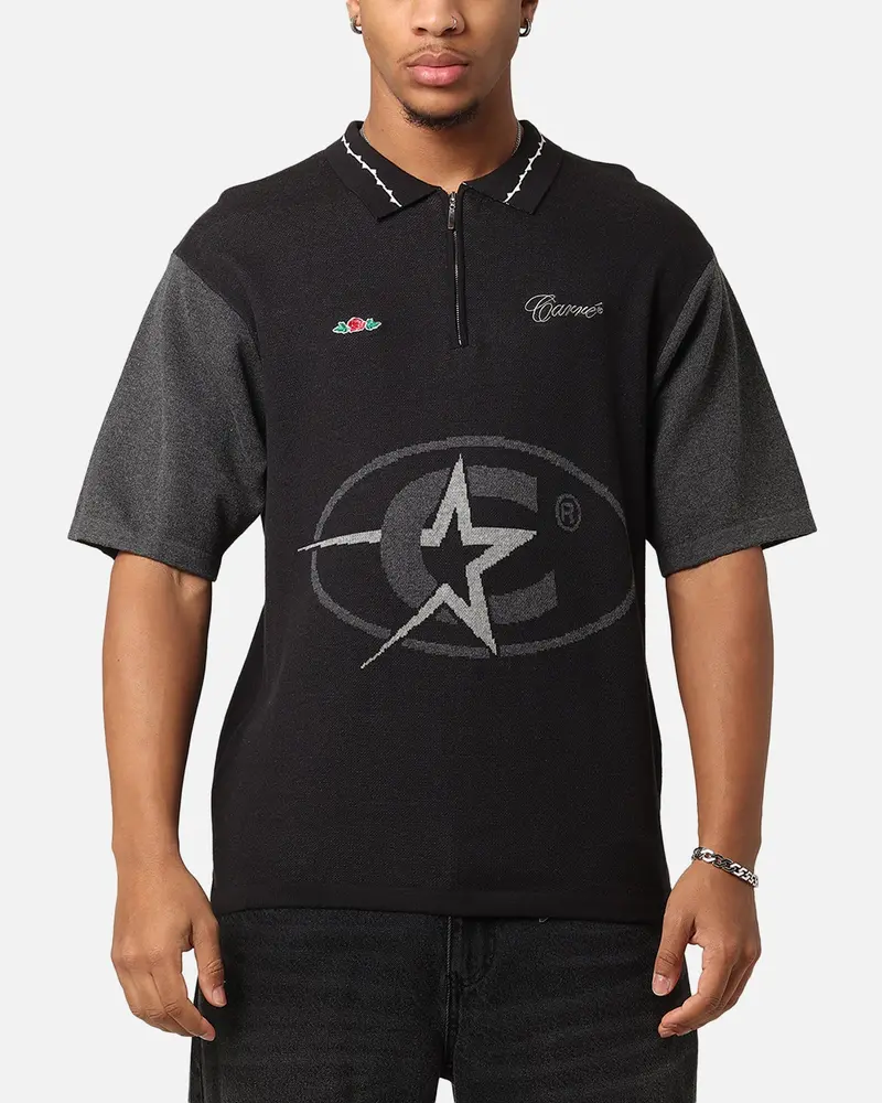 Carre C-Superstar Knitted Polo Shirt Black 1