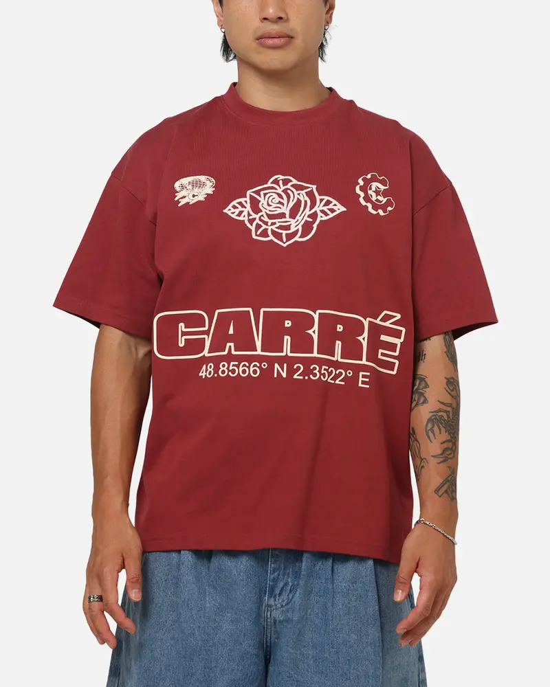Carre Coordinates T-Shirt Maroon 1