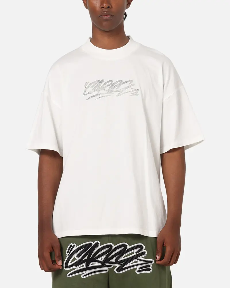 Carre Cross Stitch T-Shirt Off White 1