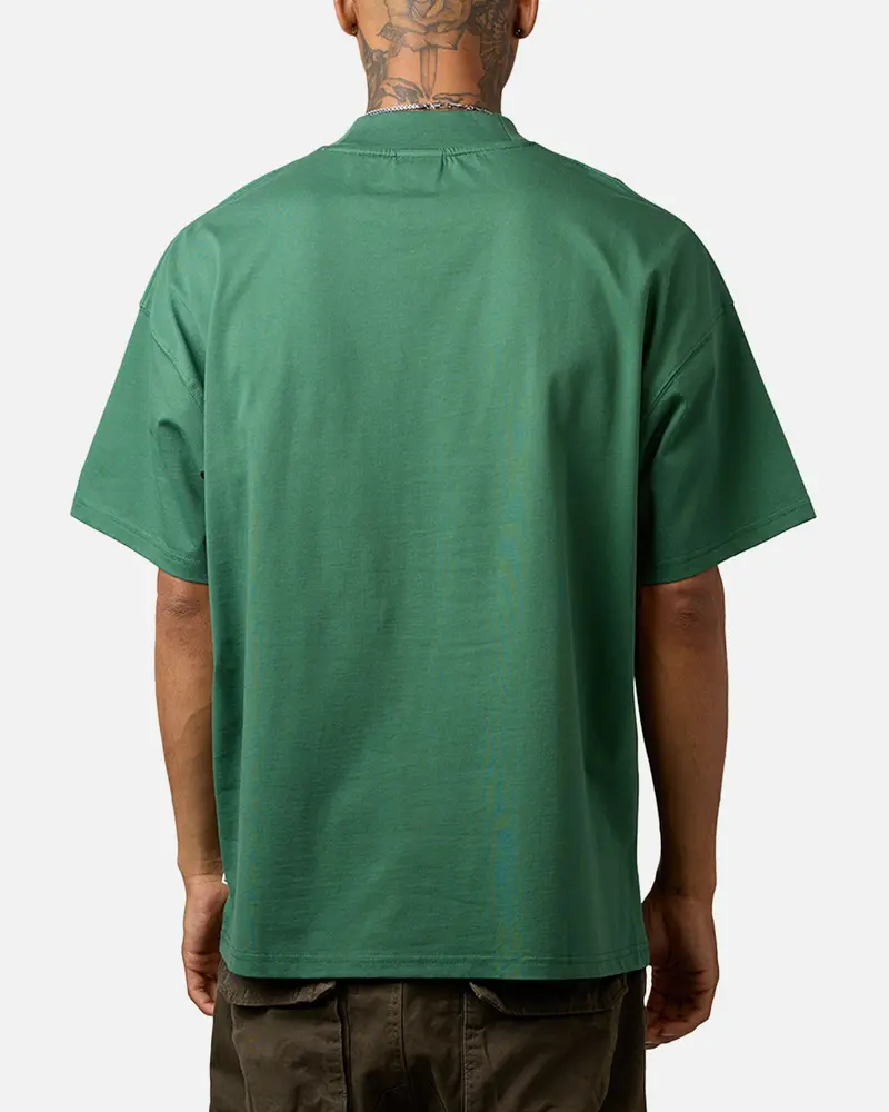 Carre Damask Oversized T-Shirt Forest Green 2