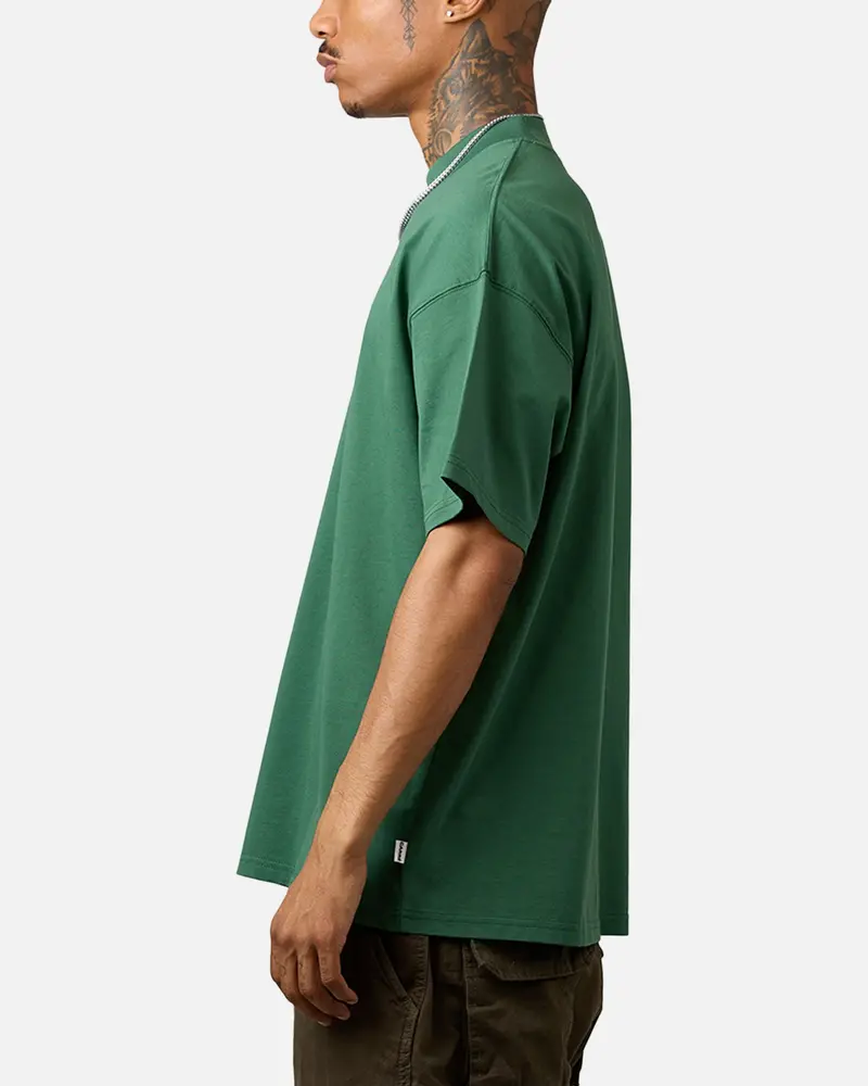 Carre Damask Oversized T-Shirt Forest Green 5