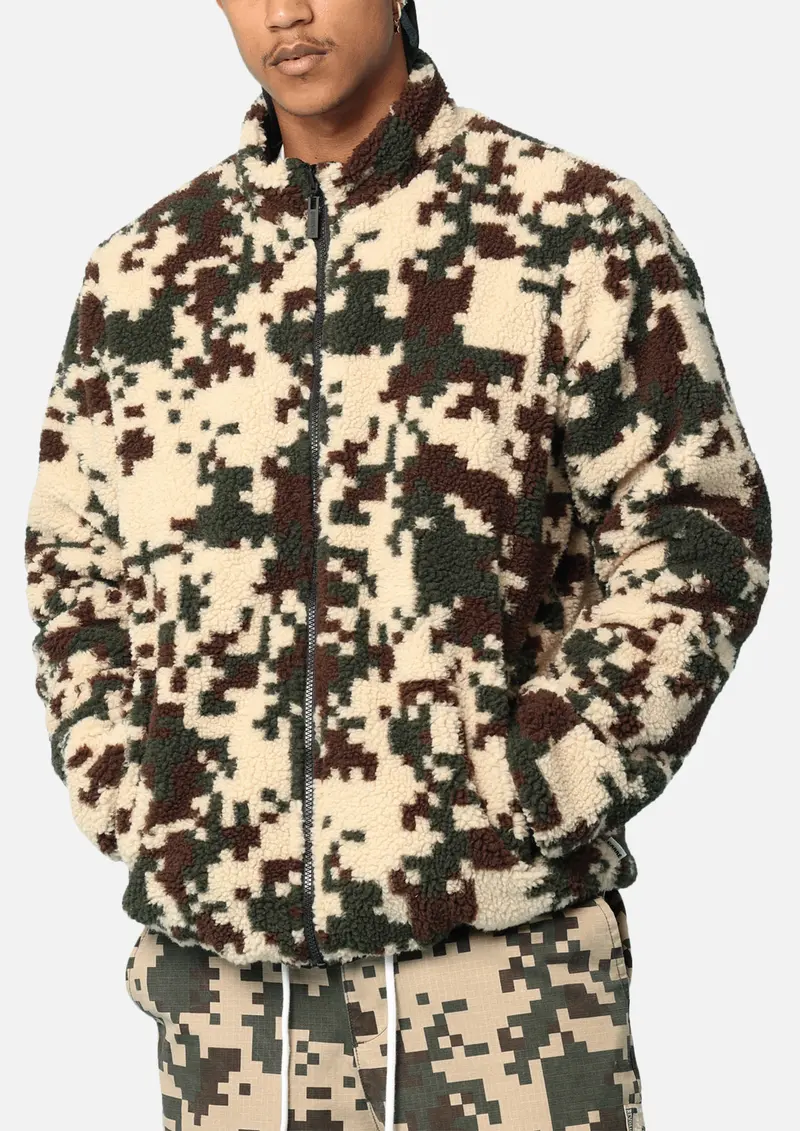 Carré Digi Sherpa Reversible Jacket Black/Camo 1