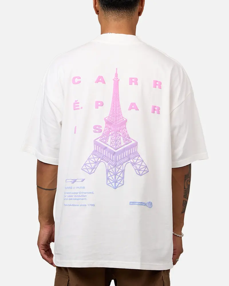 Carre Enhanced Grad Mock T-Shirt Off White 1