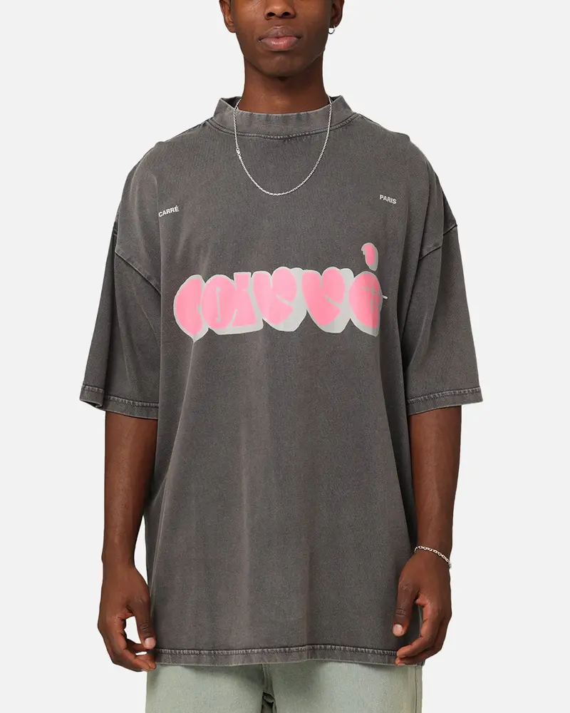 Carré Experienced Mock Oversized T-Shirt Washed Charcoal 1