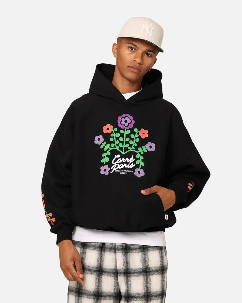 Carre Floraux Oversized Hoodie Black 1