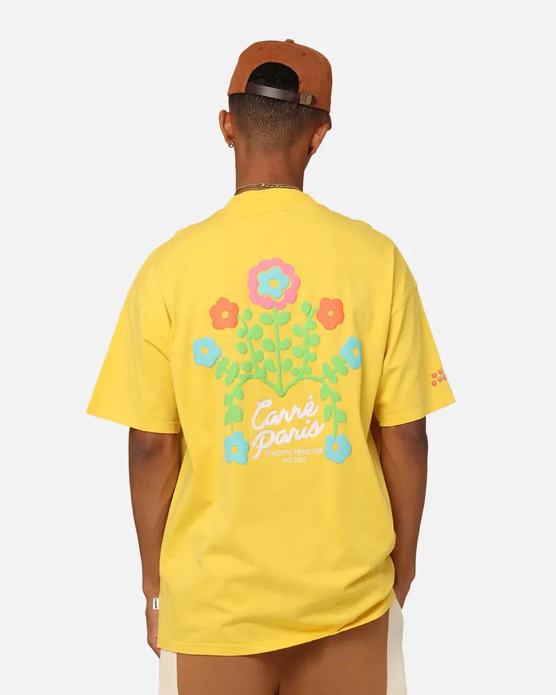 Carre Floraux Oversized T-Shirt Yellow 1