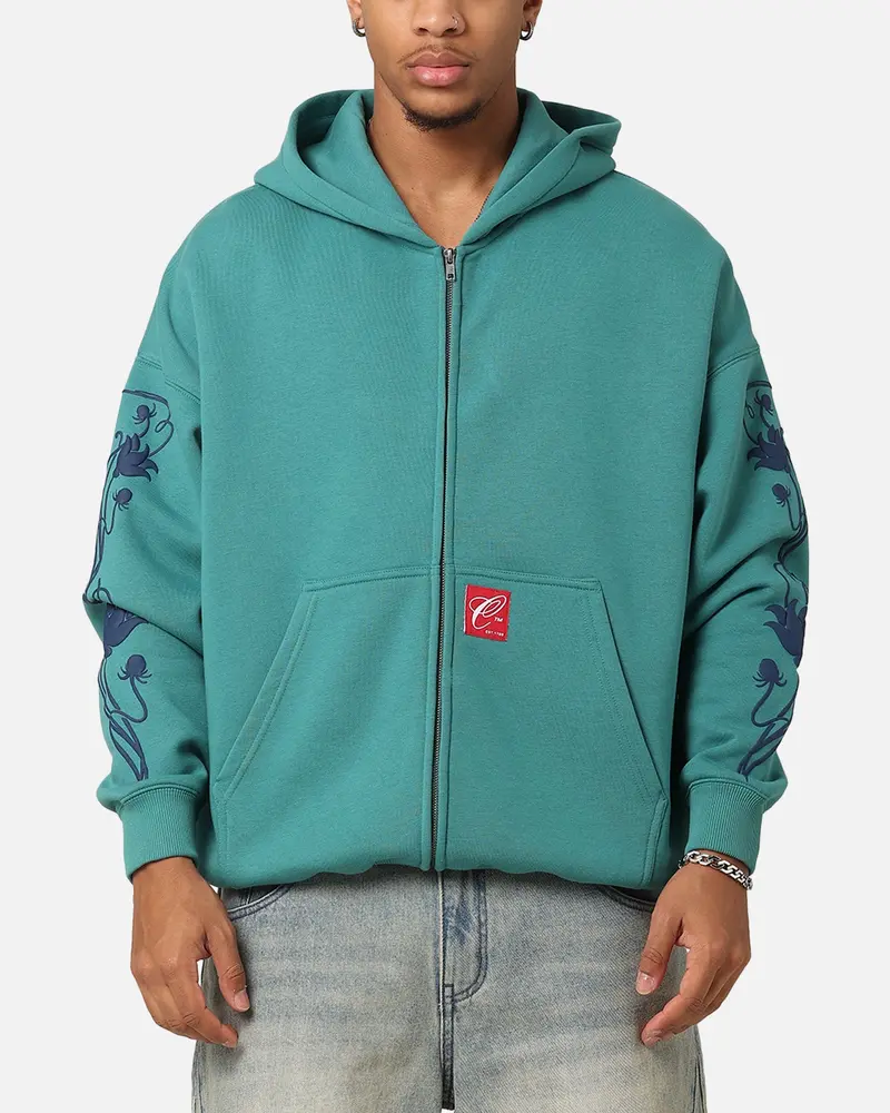 Carre Flower Bomb Full Zip Hoodie Oxidized Green 1
