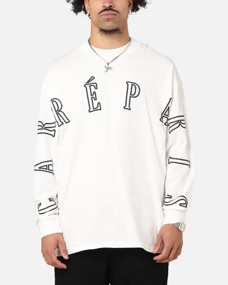 Carre Global Oversized Long Sleeve T-Shirt Off White 1