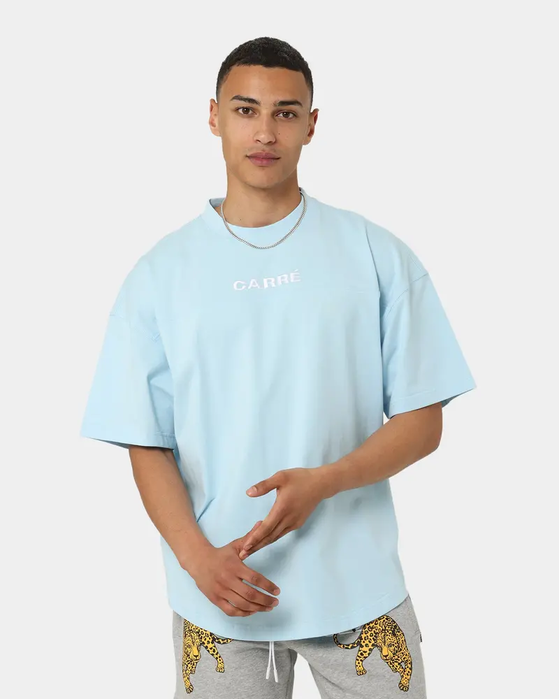 Carré Grid Iron Oversized T-Shirt Light Blue 1