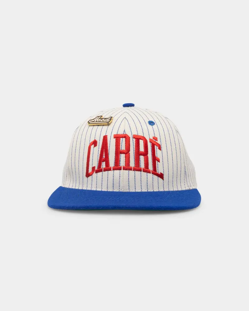 Carre Hood Pinstripe Snapback Ivory/Royal 1