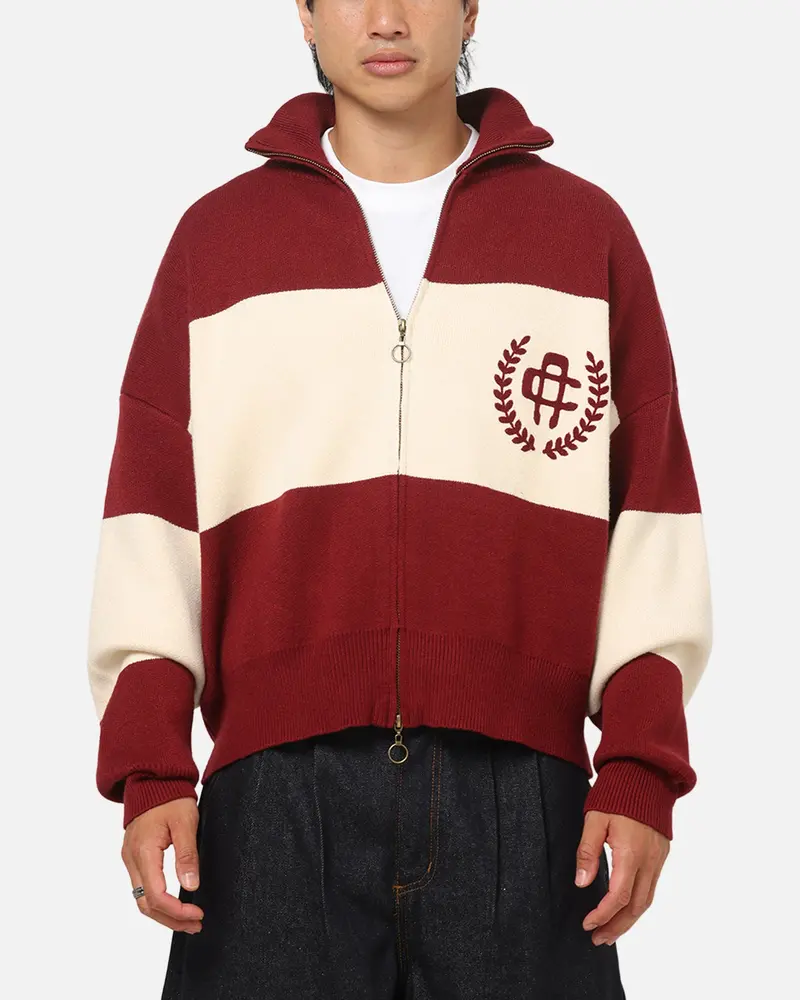 Carre Legacy Knitted Jumper Burgundy/Off White 1