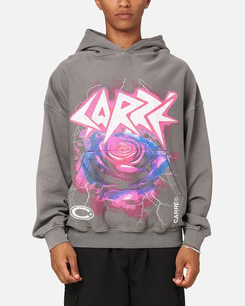 Carre Love Rose Oversized Hoodie Washed Charcoal 1