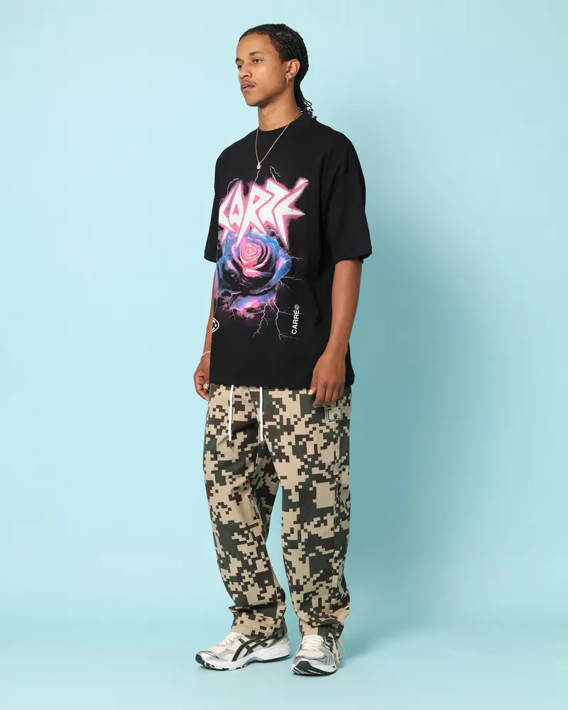 Carre Love Rose T-Shirt Black 1