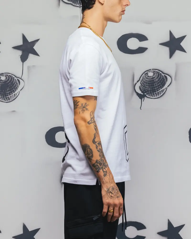 Carré Men's Enorme Classique Short Sleeve T-Shirt White 4