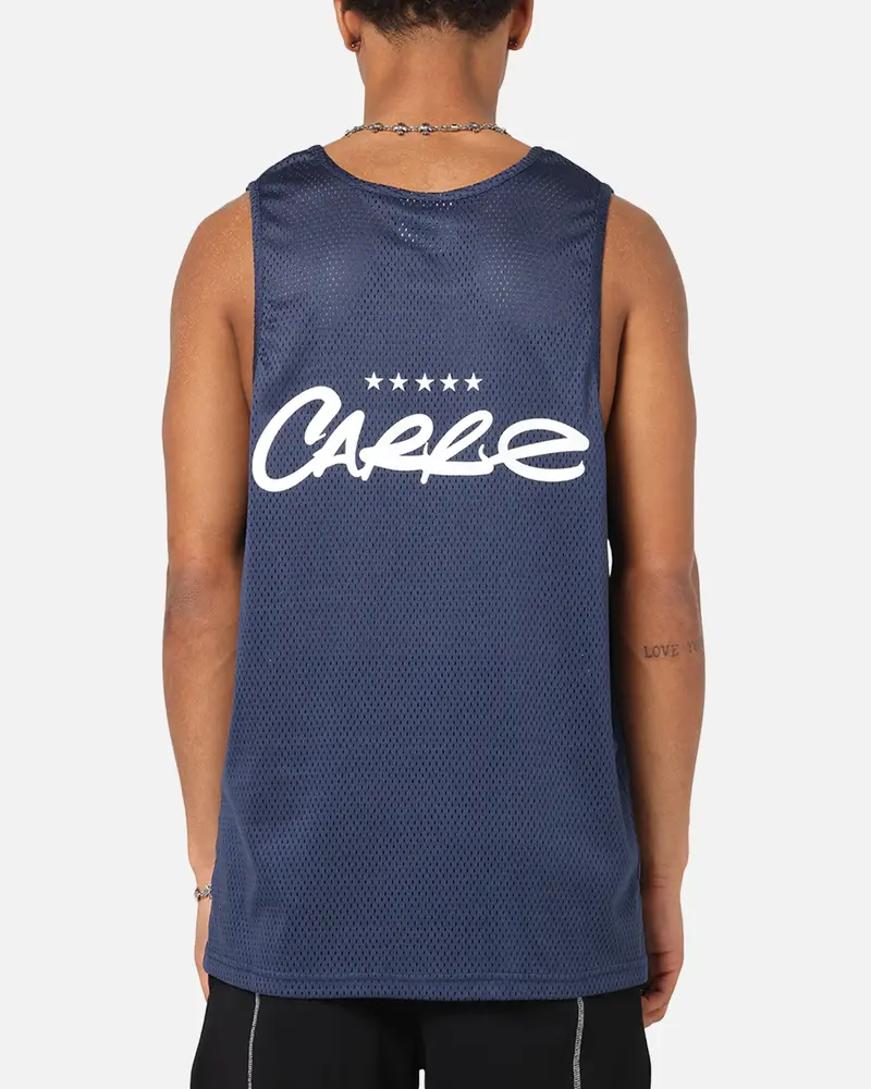 Carre Nova Sports Singlet Navy 1