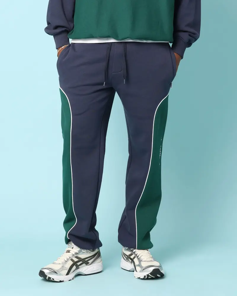Carré Paris Dice Club Panelled Sweatpants Forest Green/Midnight 1