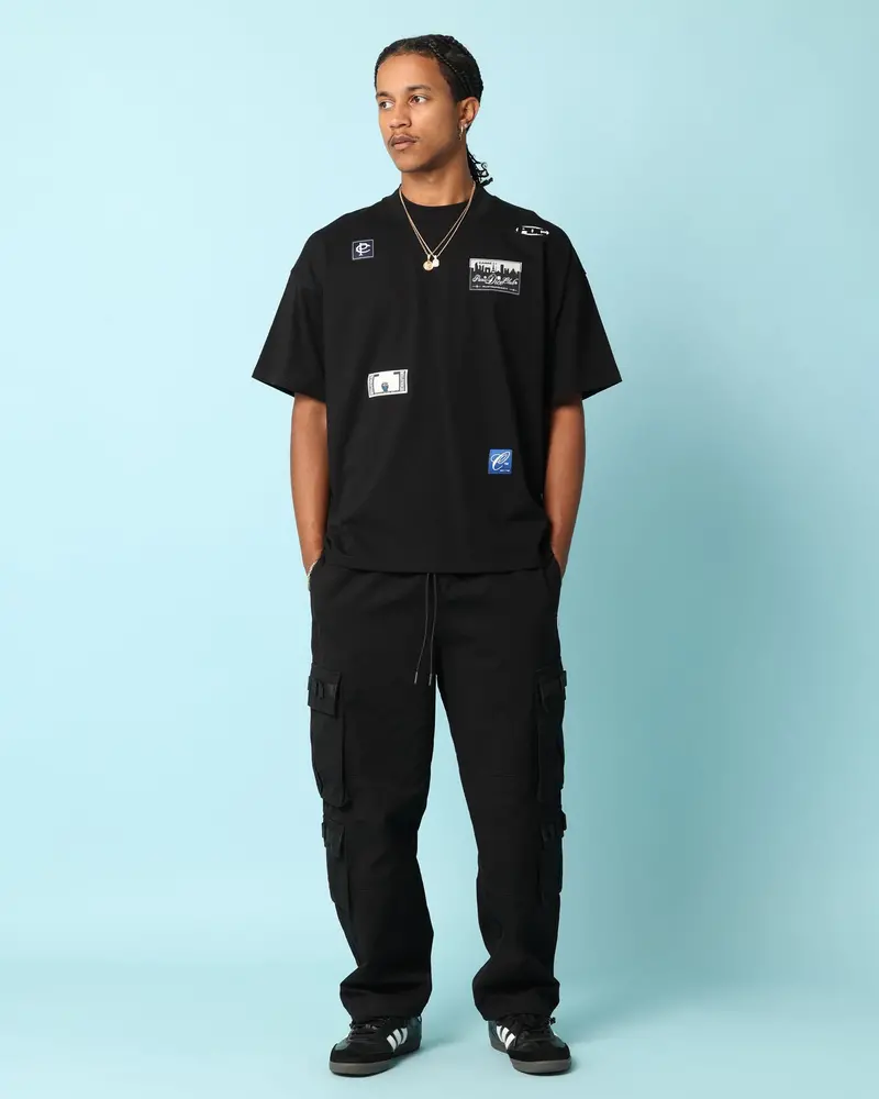 Carré Patchwork Oversized T-Shirt Black 1