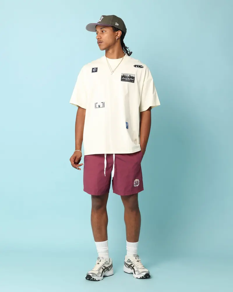 Carré Patchwork Oversized T-Shirt Off White 1