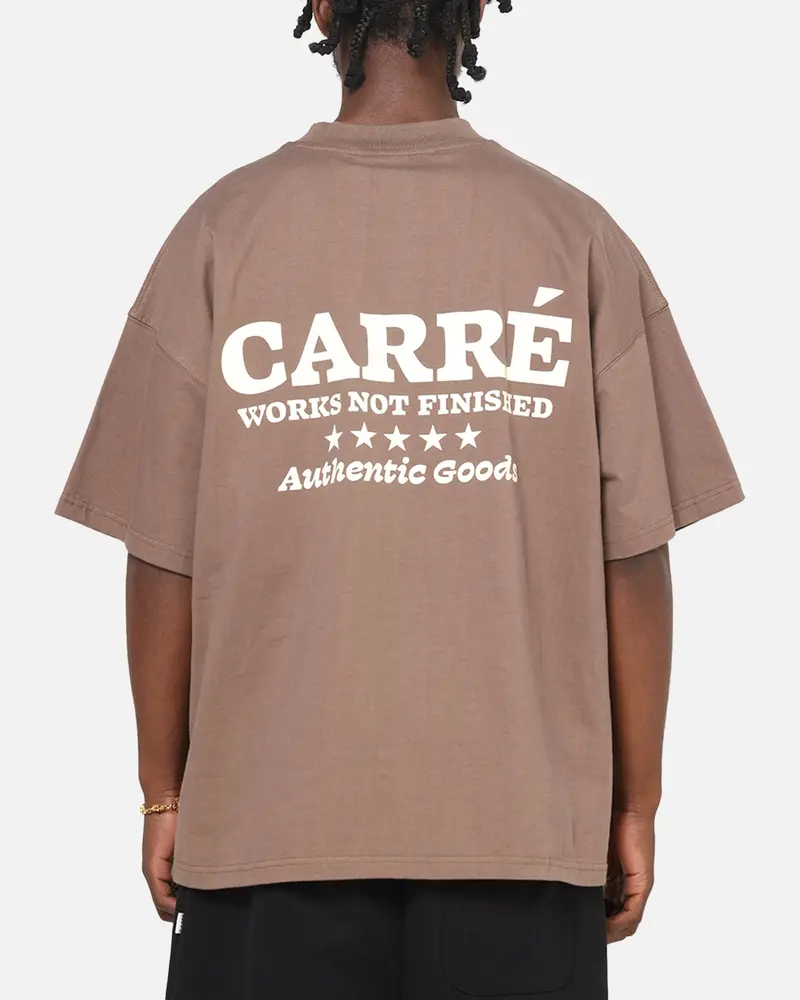Carre Pocket T-Shirt Brown 1
