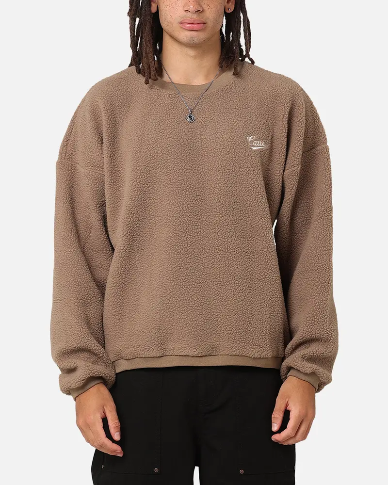 Carre Polar Fleece Crewneck Brown 1