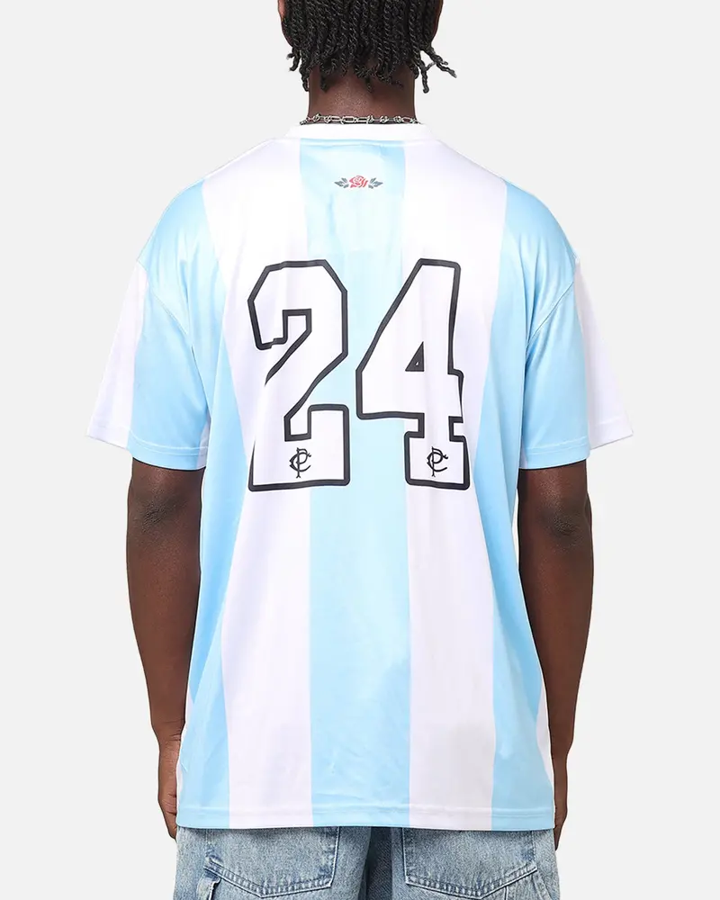 Carre Prestige Football T-Shirt Light Blue/White 2