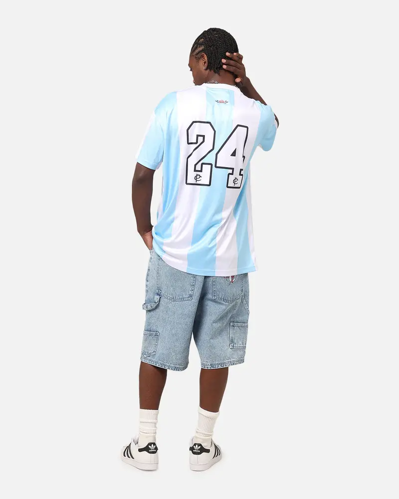 Carre Prestige Football T-Shirt Light Blue/White 4