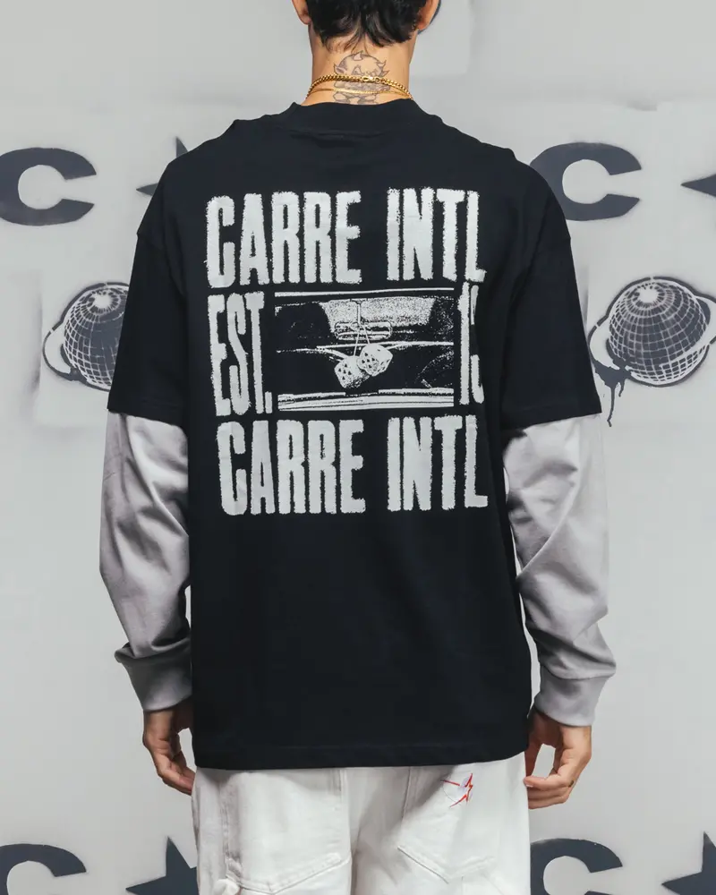 Carre Rear Vision Long Sleeve T-Shirt Black/White 1