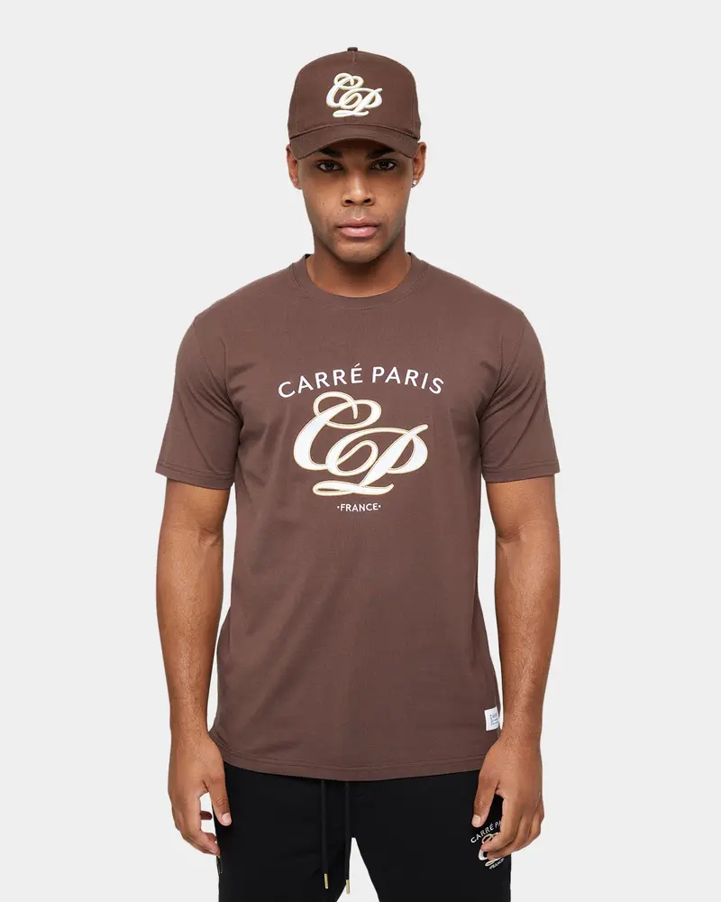 Carre Revolutionnaires Classic Short Sleeve T-Shirt Dark Brown 3