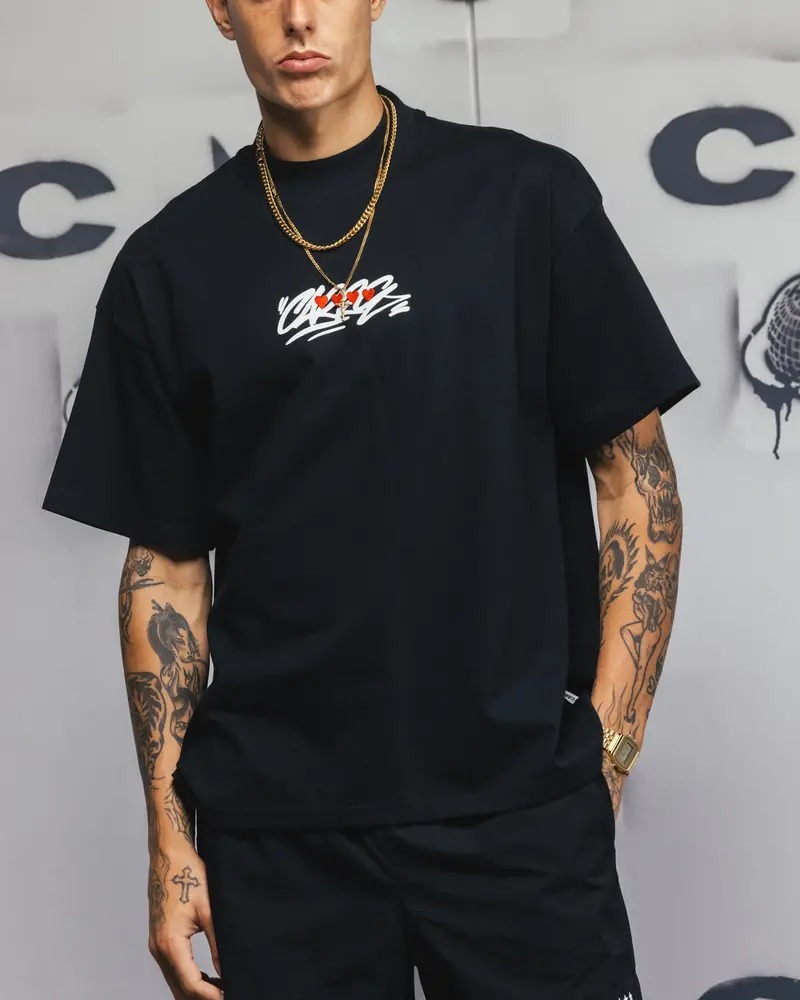 Carre Romance T-Shirt Black 7