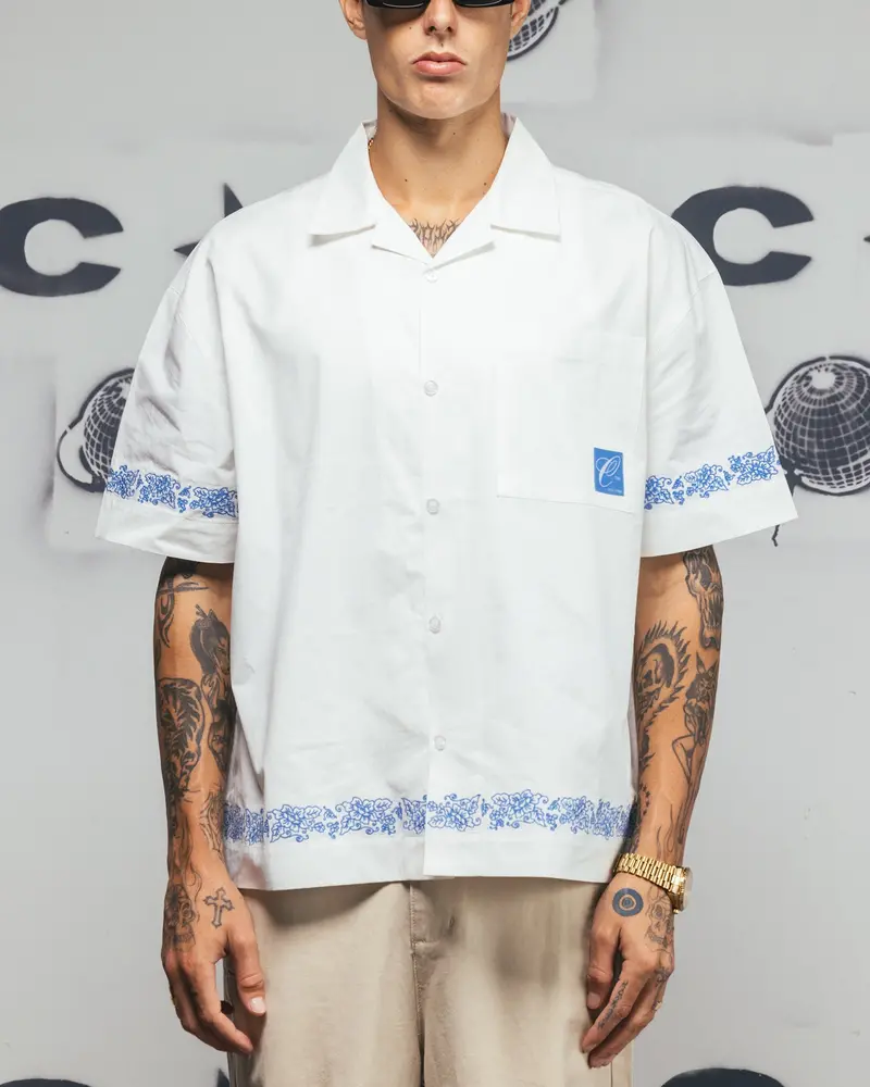 Carre Rose Bowl Button Up Shirt Off White 1
