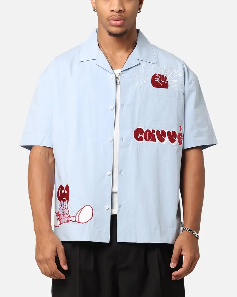 Carre Rose Experience Button Up Shirt Blue 1
