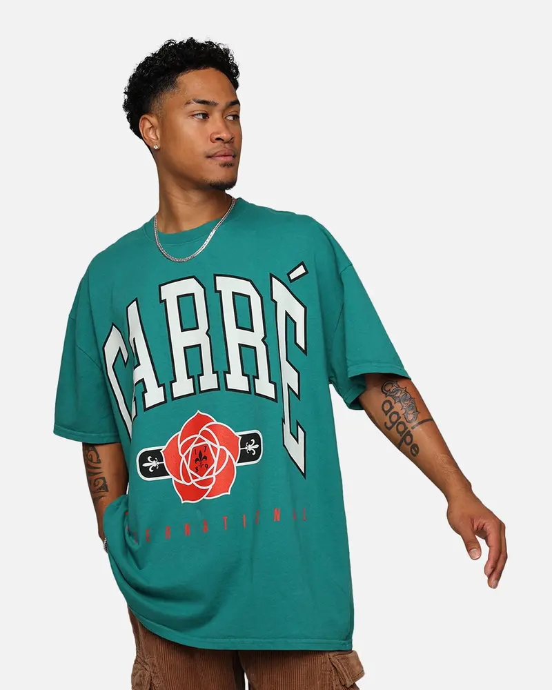 Carre Rose International Box T-Shirt Green 1