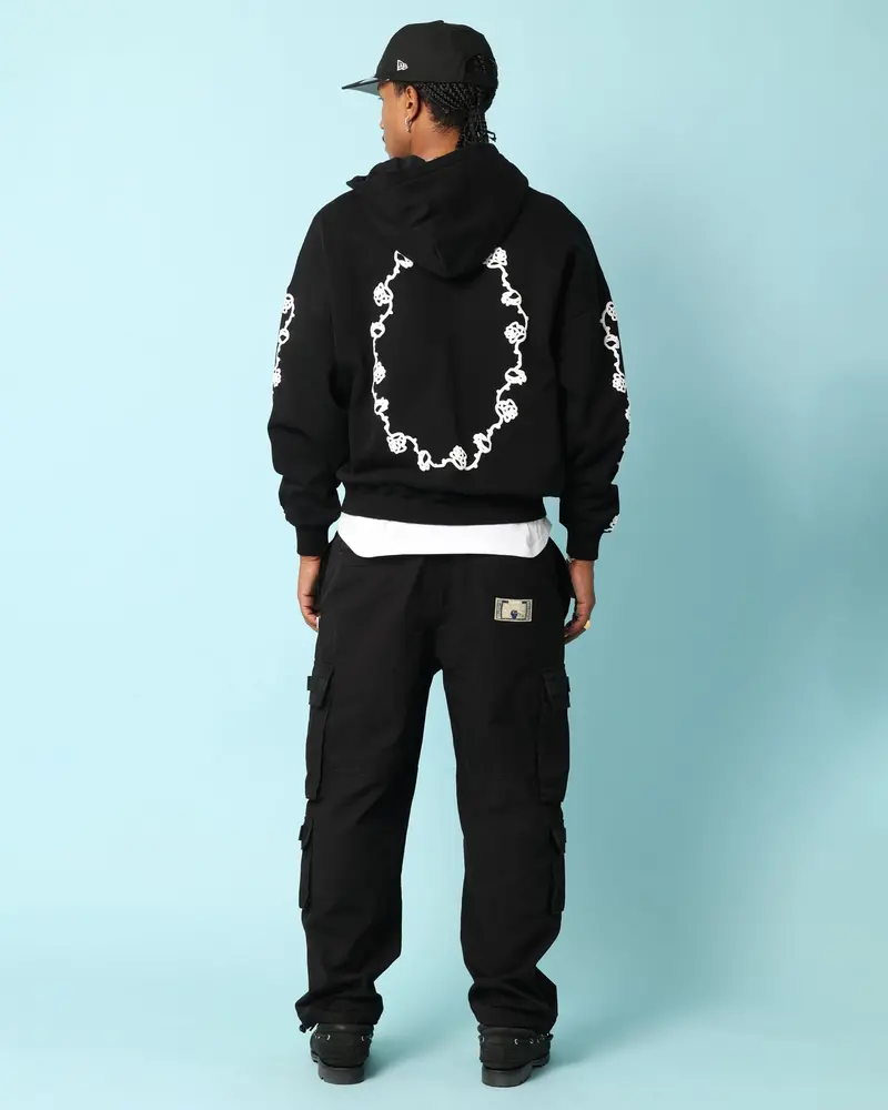 Carré Rosebowl Zip Up Hoodie Black 1