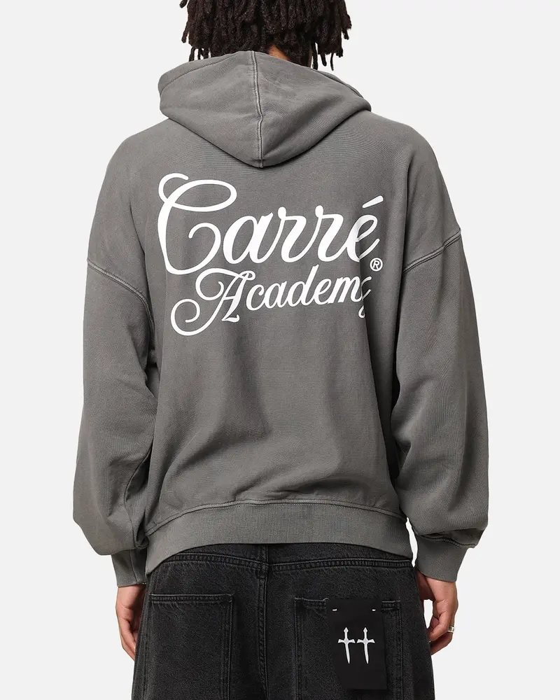 Carre Serif Hoodie Washed Charcoal 1
