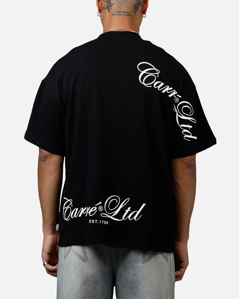 Carre Side Script Oversized T-Shirt Black/White 1