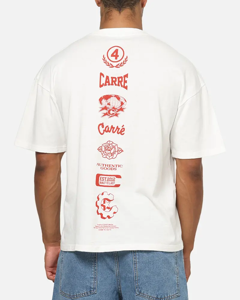 Carre Stacked Logo T-Shirt Off White 1