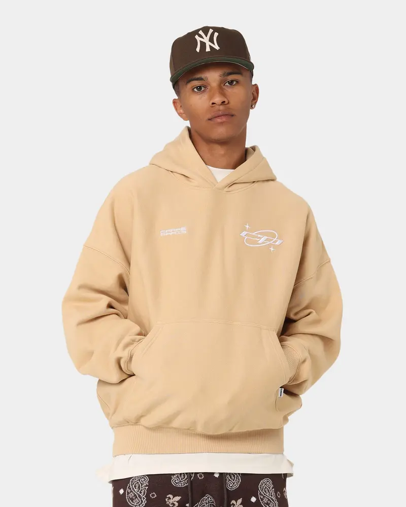 Carré Star Sign Oversized Hoodie Dark Tan 1