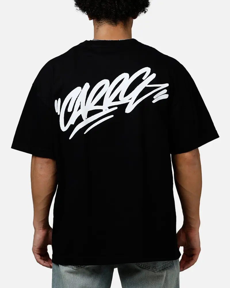 Carre Tag Drop T-Shirt Black 1