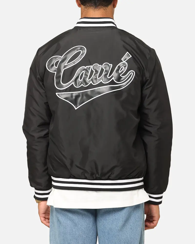 Carre Team Puffer Varsity Jacket Black/White 1