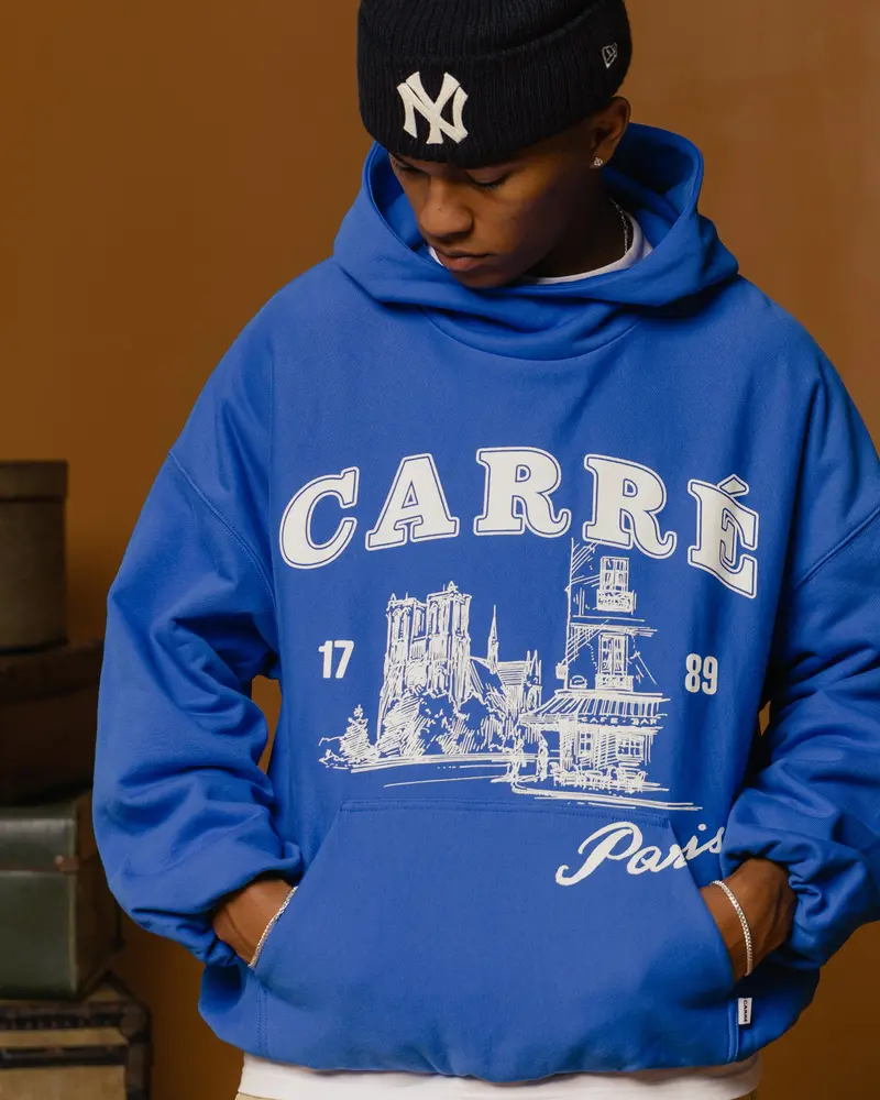 Carre Vues Oversized Superior Hoodie Blue 1